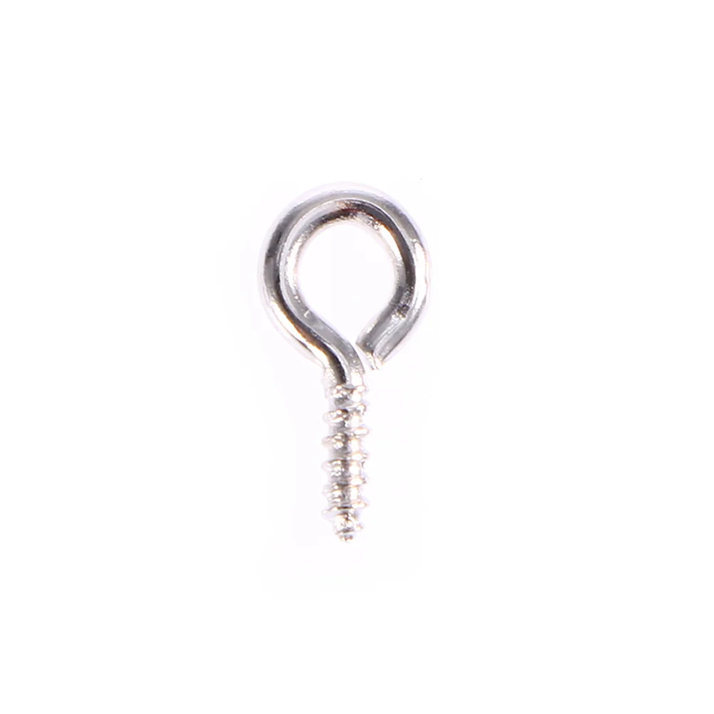 300 Uds. Alfileres de ojo de tornillo Mini joyería creativa colgante de tornillo para manualidades DIY hacer llaveros accesorios de joyería de moda de plata