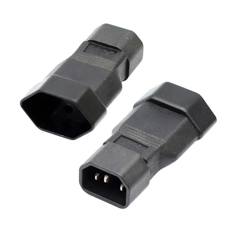 

1PCS IEC320 C14 To European Switzerland Socket Swiss 3Pin Female to C14 Male Power Adapter Rated 10A