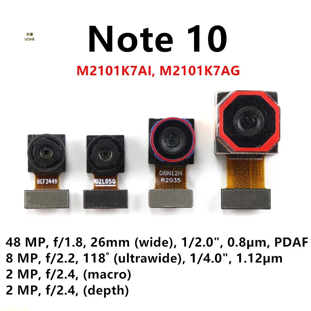 

Full Set Rear Camera For Xiaomi Redmi Note 10 Back Wide Macro Depth Main Camera Module Flex Cable Note10 M2101K7AI, M2101K7AG
