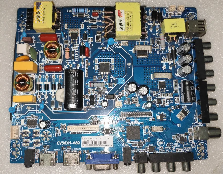 

Бесплатная Доставка! CV56XH-A50 три в одном, материнская плата для телевизора, напряжение тока 120 мА, 180-1000 В, Вт, работает хорошо