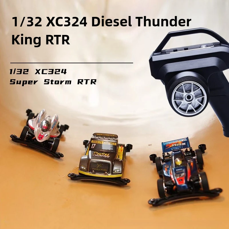 1/32 RTR 2.4G مقياس كامل عجلة اليد الكبيرة التحكم عن بعد سيارة محاكاة محوري رذاذ الطلاء الكهربائية لعبة تعمل بالريموت سيارة الصبي هدية XC324