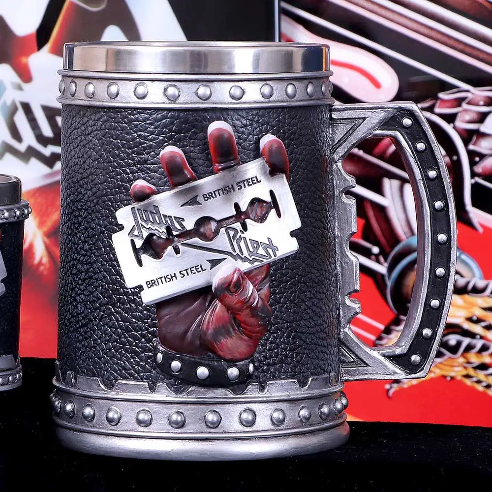 Beer Mug British Steel punk Judas Priest high quality handwork