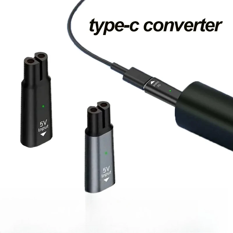 15V/5V Type-C Shaver Adapter Charger Converter Beard Trimmer usb C Charging Connectors Adapter USB-C Shaver Charging Convertor