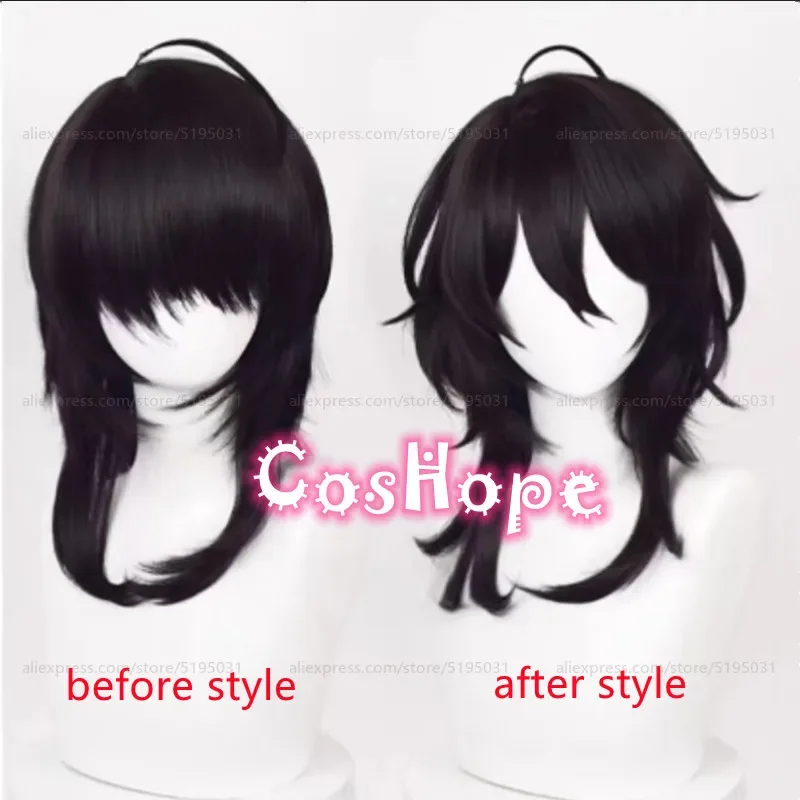 Sakuma Rei Cosplay Wig 40cm Black Wig Cosplay Anime Cosplay Wigs Heat Resistant Synthetic Wigs Halloween