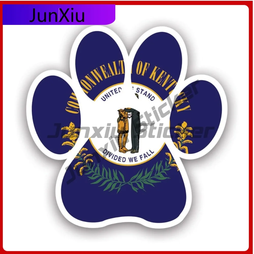 

Kentucky State Paw Print Shaped Sticker Cute Laptop Waterproof Vinyl Decal For Laptops Protection Outdoor Outdoor Outdoor High
