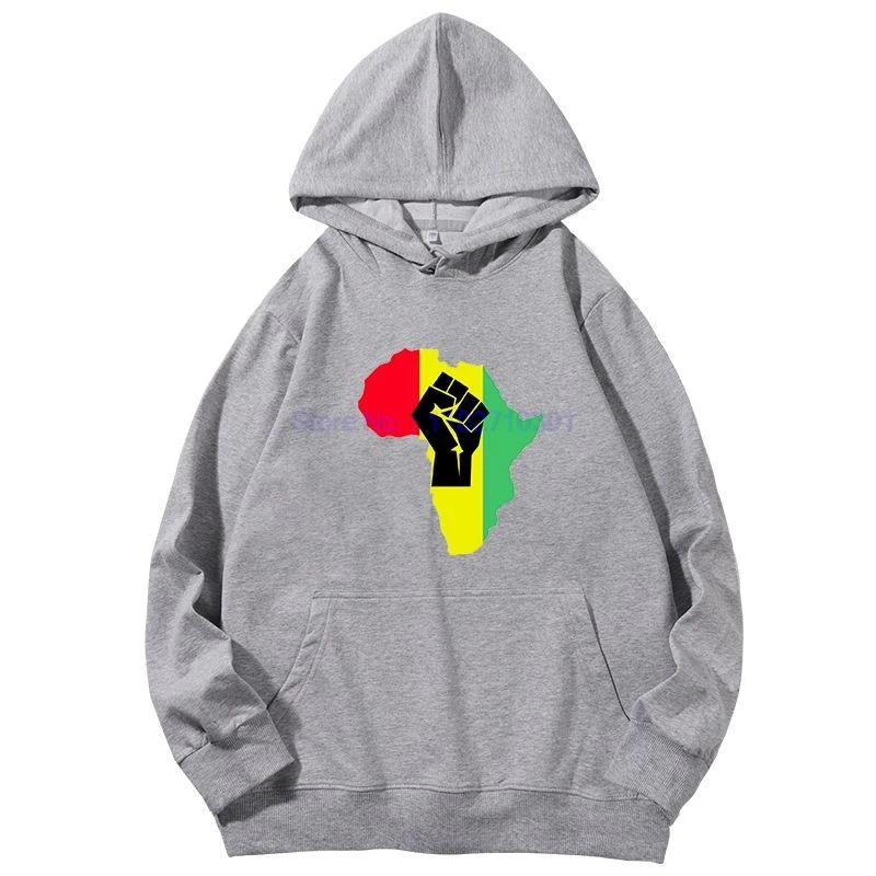 Africa Power Rasta Reggae Music Fashion Graphic Hooded Sweatshirts Essentials Spring Autumn Cotton Hoodie Men's Sportswear