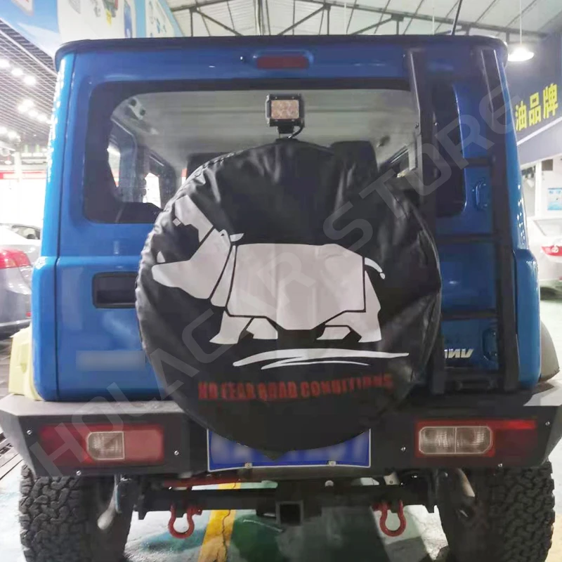 15inch PU Leather Space-Saving Spare Wheel Protective Cover for Suzuki Jimny Serria Gen 4 JB64 JB74 2019 2020 2021 2022 2023
