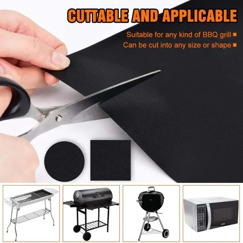 New Non-stick High Temperature BBQ Oven Mat Outdoor Mat Teflon BBQ Mat Set Kitchen Tools BBQ Accessories