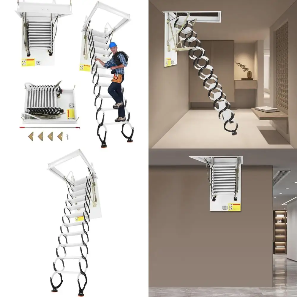 

выдвижная чердачная лестница, монтируемая на потолке: легкий выдвижной доступ к лестнице