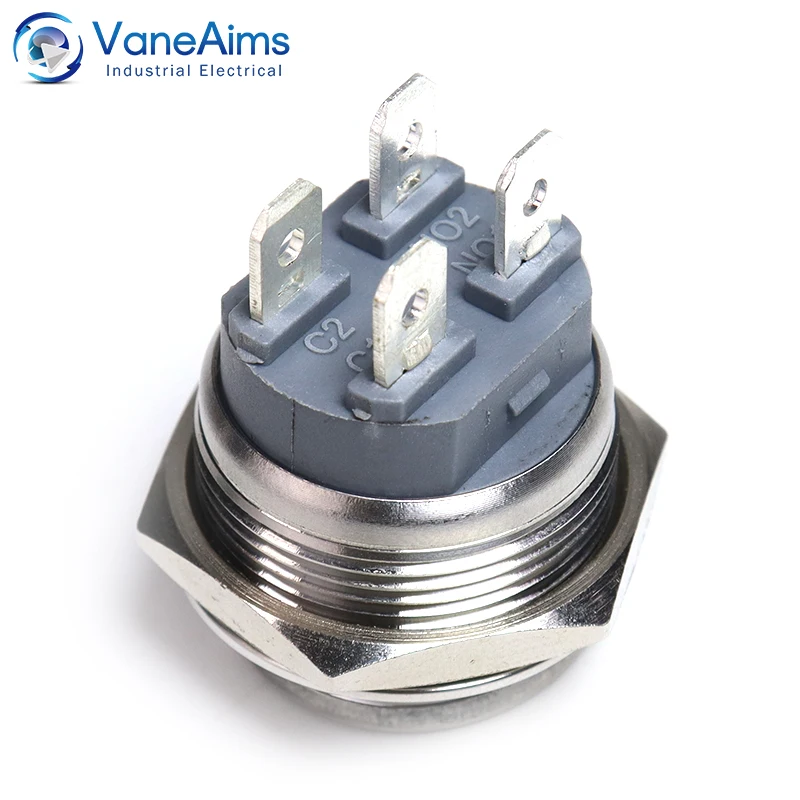 Metal Toggle Rocker Switch On Off 220v 12v 6v 22mm 2NO 4pin Latching Fixed 16A High Current LED Light Switch Car Boat Motorcycle