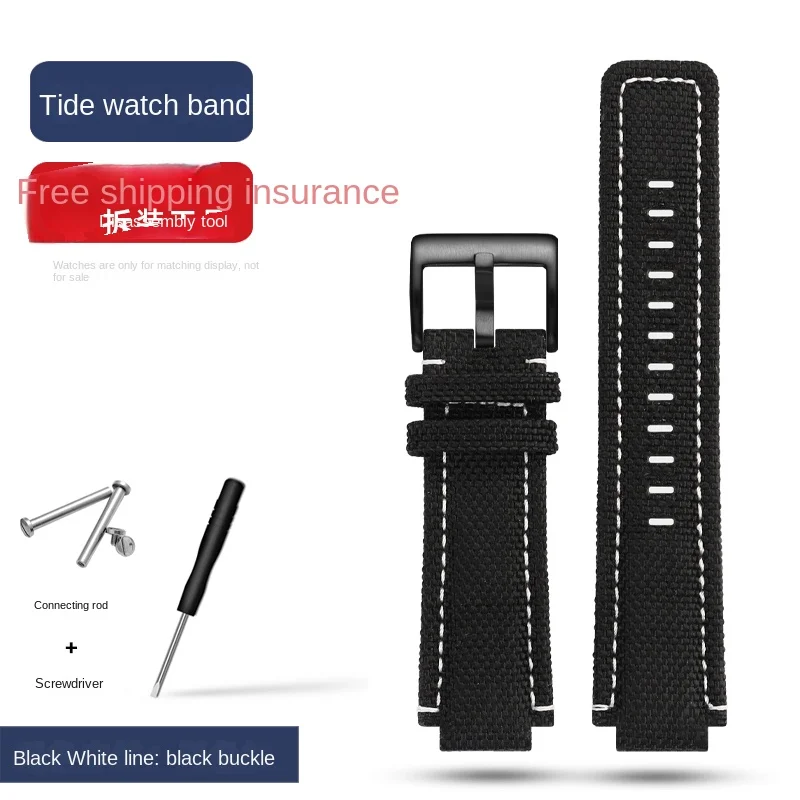 For TIMEX Tidal T2N721 T2N720 T2n739 TW2T76500 TW2T76300 TW2T76500 Canvas Watch Strap Black Army green Blue Nylon Watchband 16m