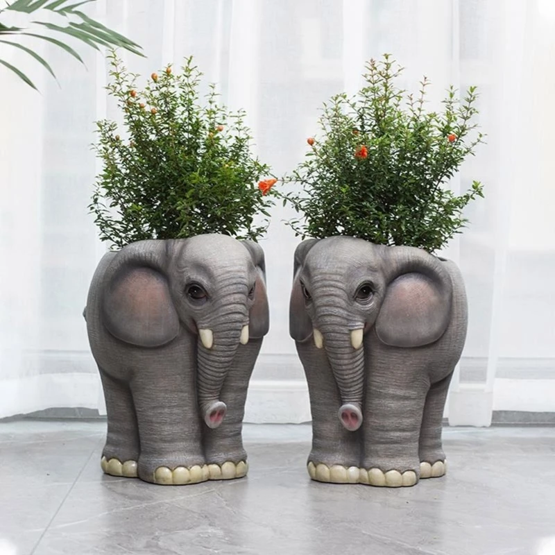 Cartoon Bloem Potten Vorm Epoxy Hars Mallen Pen Houder 3D Dieren Gips Houder Cement Planter Siliconen Vorm Thuis Decoraties