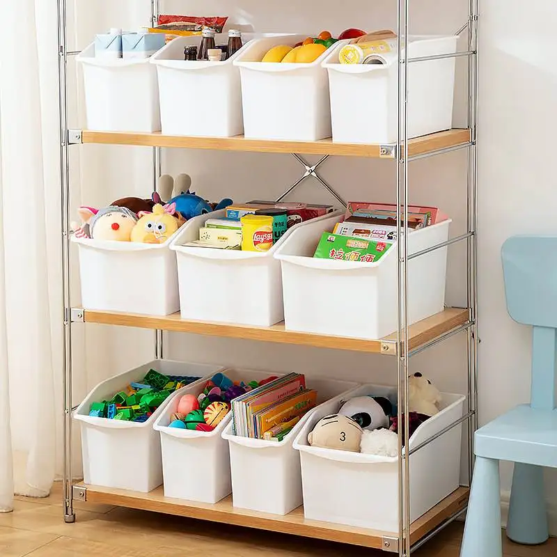 plastic-rectangular-storage-box-desktop-miscellaneous-items-organizer-toy-snack-home-use-basket-laundry-hamper-non-woven-fabric
