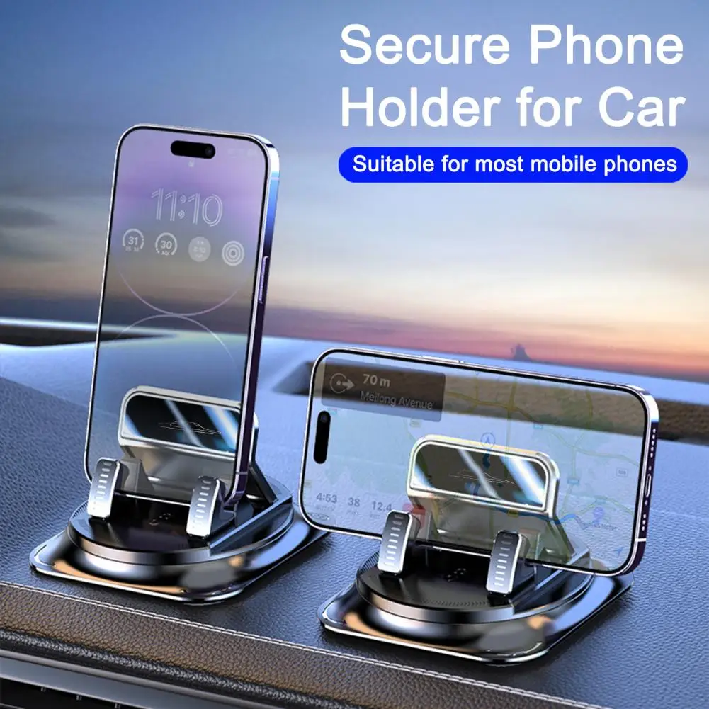 1 pcs Dashboard Car Phone Mount 360 Degrees Rotatable Phone Holder with Non Slip Pad Parking ID Plate Holder for IPhone Android