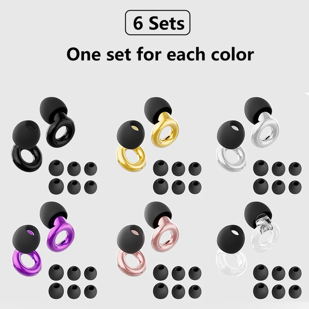 

HUAK Quiet Ear Plugs for Noise Reduction for Sleeping Silicone Ear Plugs for Swimming Motorbike Noise Filtering Ear Plugs