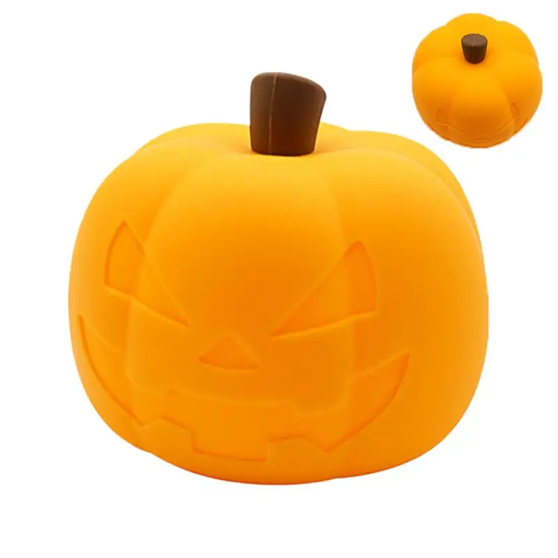 

Cute Night Light Pumpkin Lamp Battery Operated Halloween Decorations Indoor Bedside Lamp Nursery Nightlight Dorm Decor For Kids