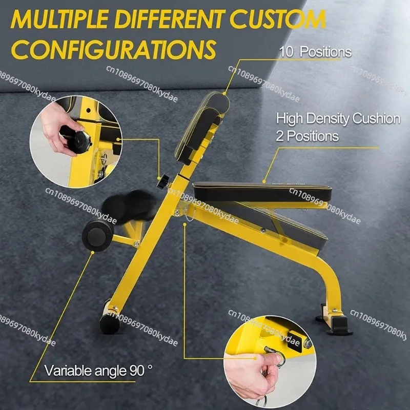 Multifunctional Adjustable Roman Chair Ab Back Hyper Bench Foldable Home Gym Fitness Workout Equipment