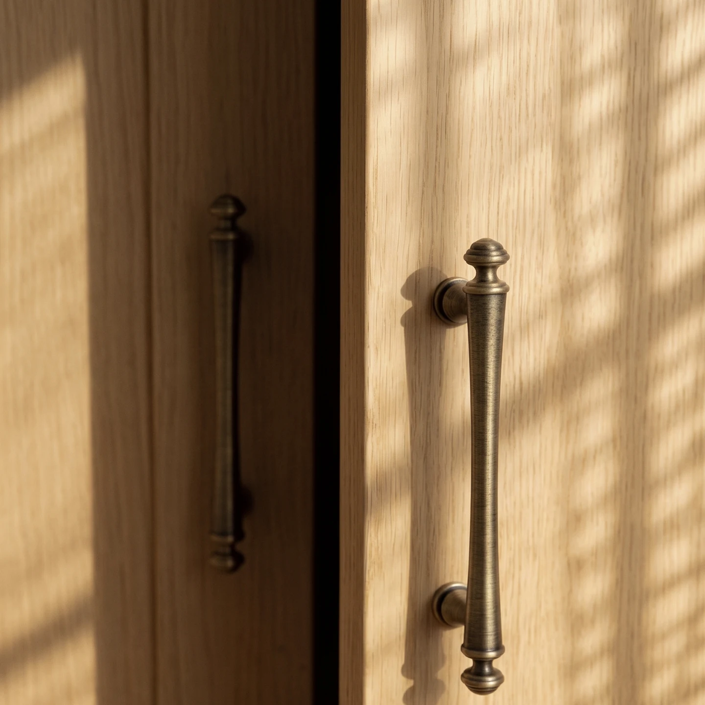 Antique brushed brass cabinet pull 20