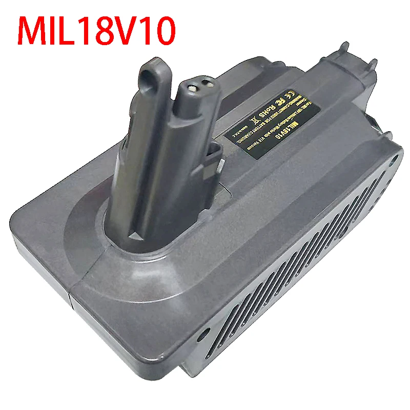 

Адаптер-переходник для аккумулятора MIL18V10 для аккумулятора Milwaukee 18 В, совместимый с аккумуляторами Dyson V10 SV12, пылесосом