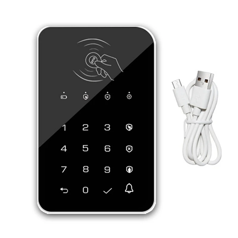 433Mhz Wireless Keyboard Touch Pad Doorbell Button For G50 / G30 / PG103 / W2B Wifi GSM Alarm RFID Card Rechargeable