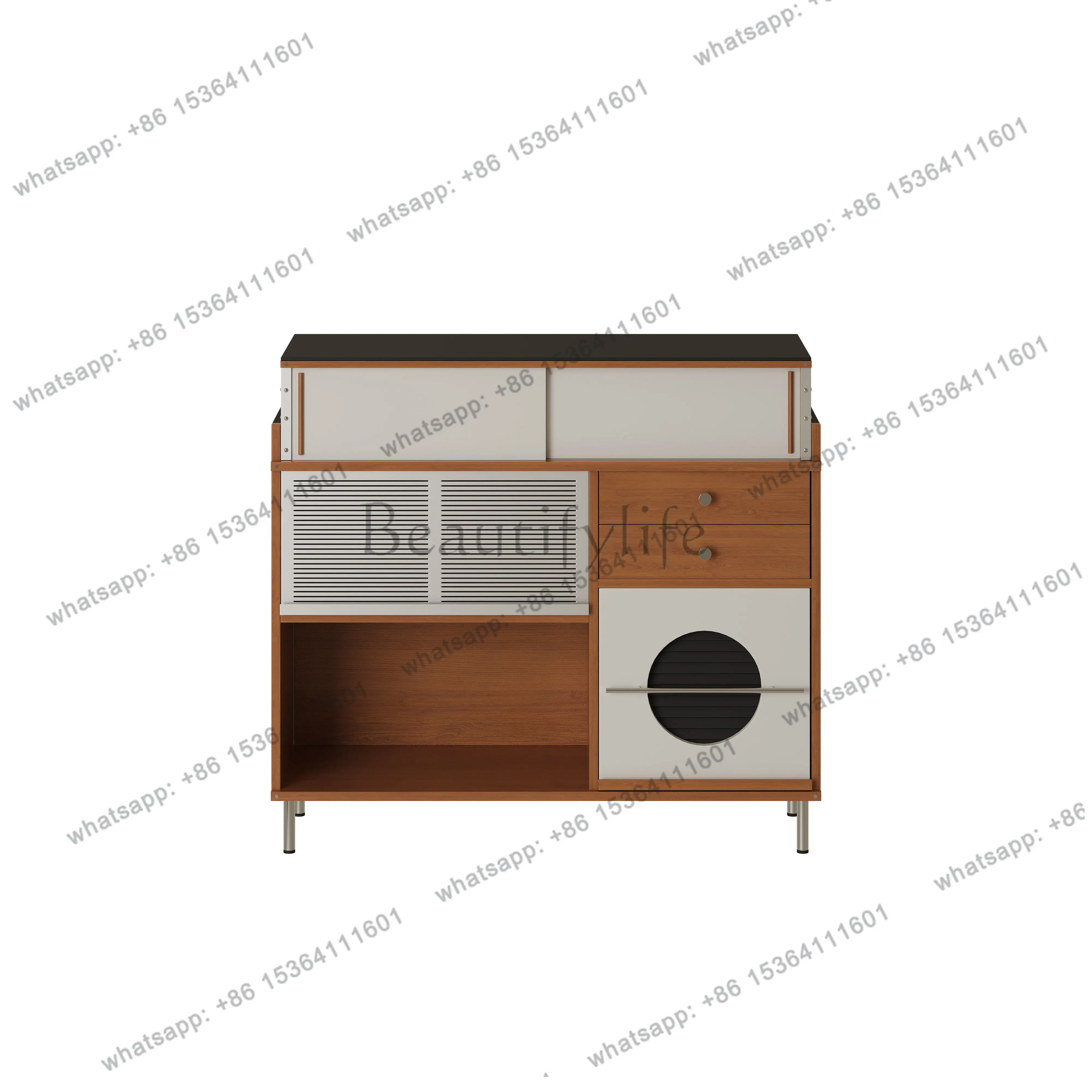 

Log style modern color matching chest size apartment household storage light luxury storage cabinet