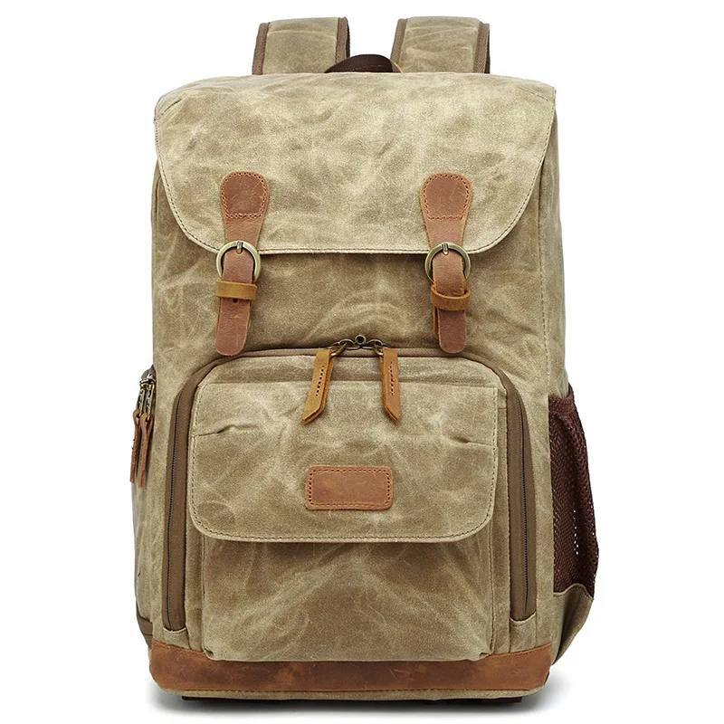 Retro camera bag double-shoulder photography bag multi-functional new camera bag DSLR bag men's and women's outdoor backpack