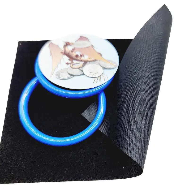 Double Ring Swallow Money Funny Swallow Coin Double Ring Magic Tricks Coin Disappear Kids Toy Magic Props Entertaining Holiday