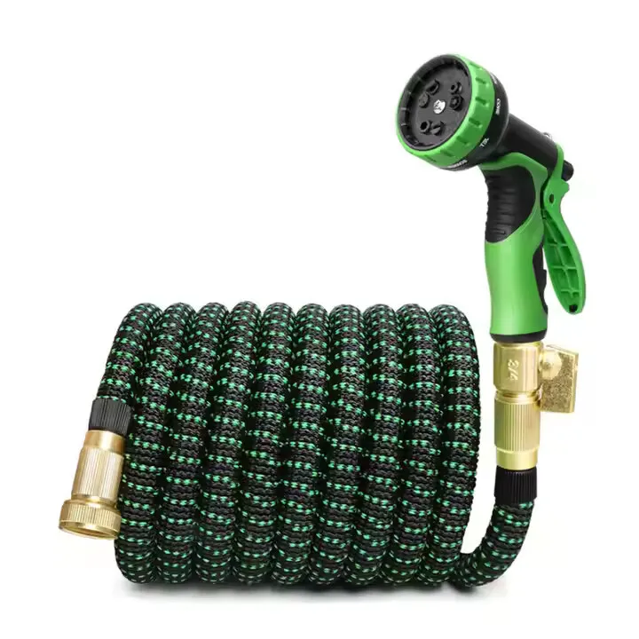 New Design Expandable Magic  Hose Pipe Set 10 Pattern Thumb Spray Nozzle Soft and Flexible Water Hose-001