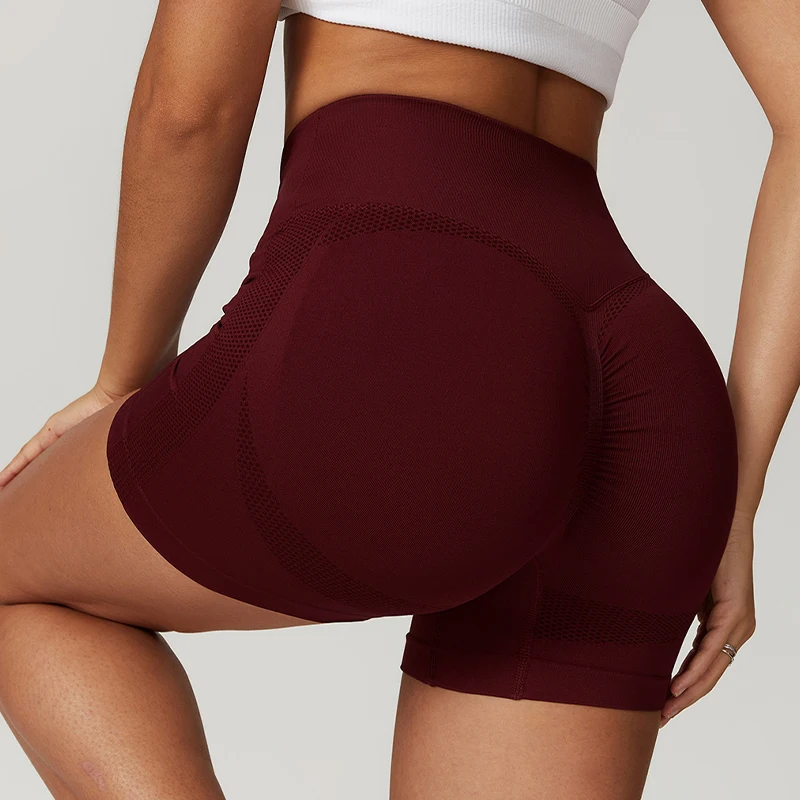 Hearuisavy Seamlessly Scrunch Gym Shorts Running Workout Shorts Female Quick-Dry Yoga Leggings Hight Waist Sports Shorts Women