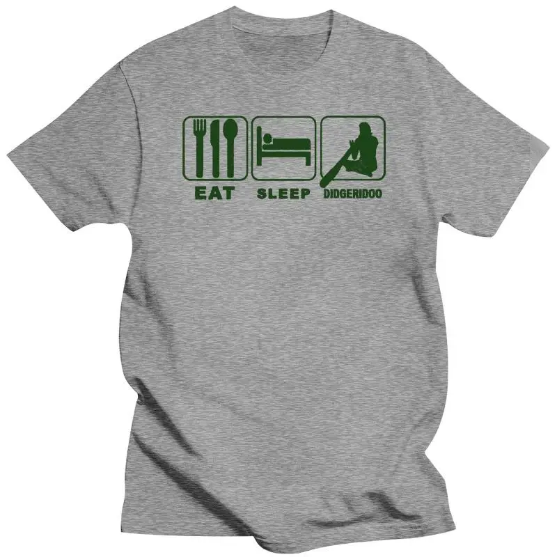 Kaos Oblong lucu Didgeridoo Eat Sleep in all size pilihan kaos oblong musim panas berwarna atasan Harajuku pria