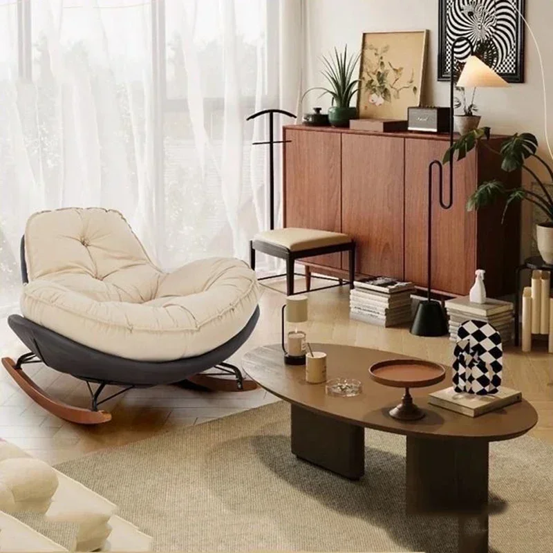 Wood Simple Rocking Chairs Reading Trending Relax Stretch Ergonomic Chairs Nordic Design Sillones Para Sala De Estar Furniture