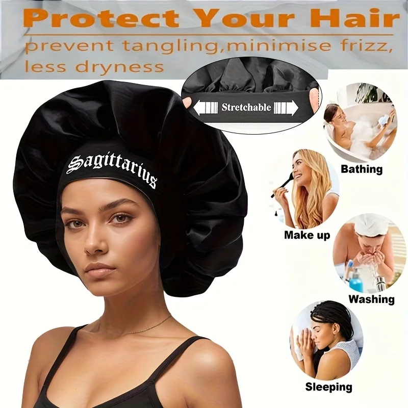 Hot-selling elastic simulation silk small round hat hair care hat European and American children's satin constellation hat