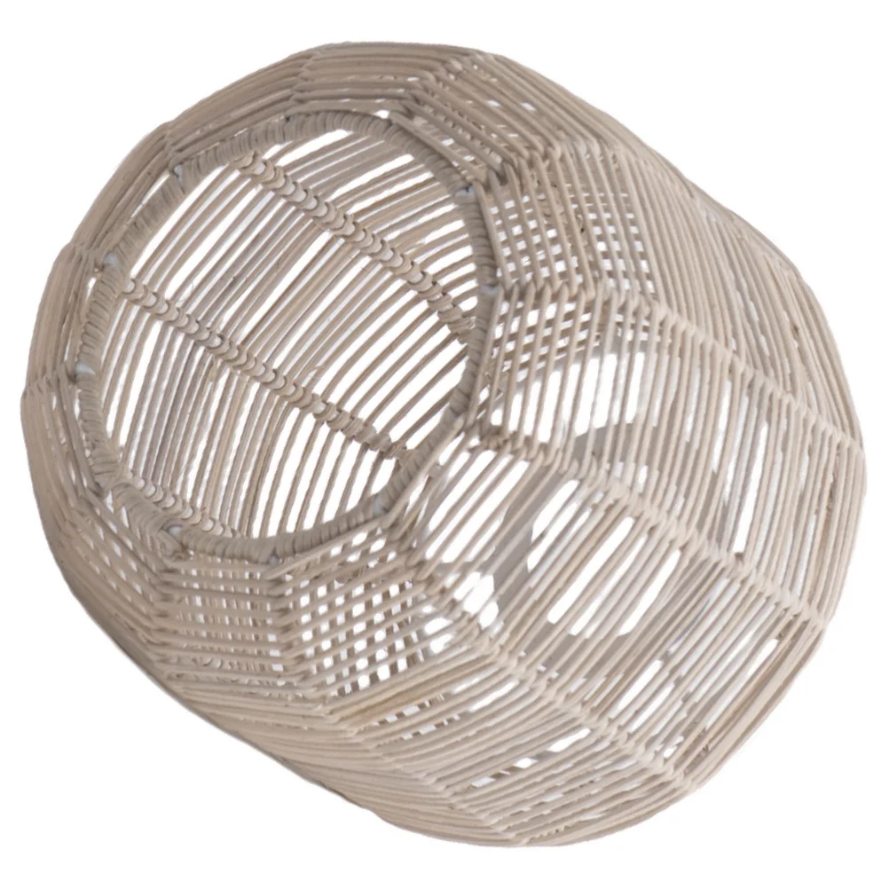 

Rattan Woven Pendant Lamp Shade Replacement Durable Iron Frame Lampshade Rustic Hanging Ceiling Light Shade Decorative Lampshade
