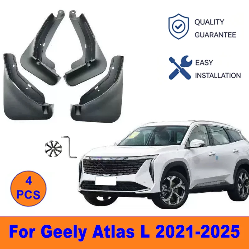 

4Pcs Mud Flaps For Geely Atlas L 2021-2025 - Splash Guards Front & Rear Wheel Fender Mudguards Car Exterior Protection Accessory