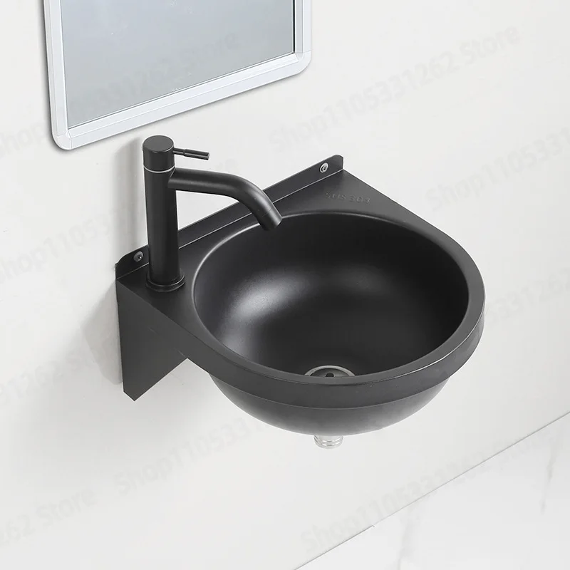 Wall Mounted 304 Stainless Steel Sink, Small Wash Basin for Bathroom and Balcony, Compact Hand Basin