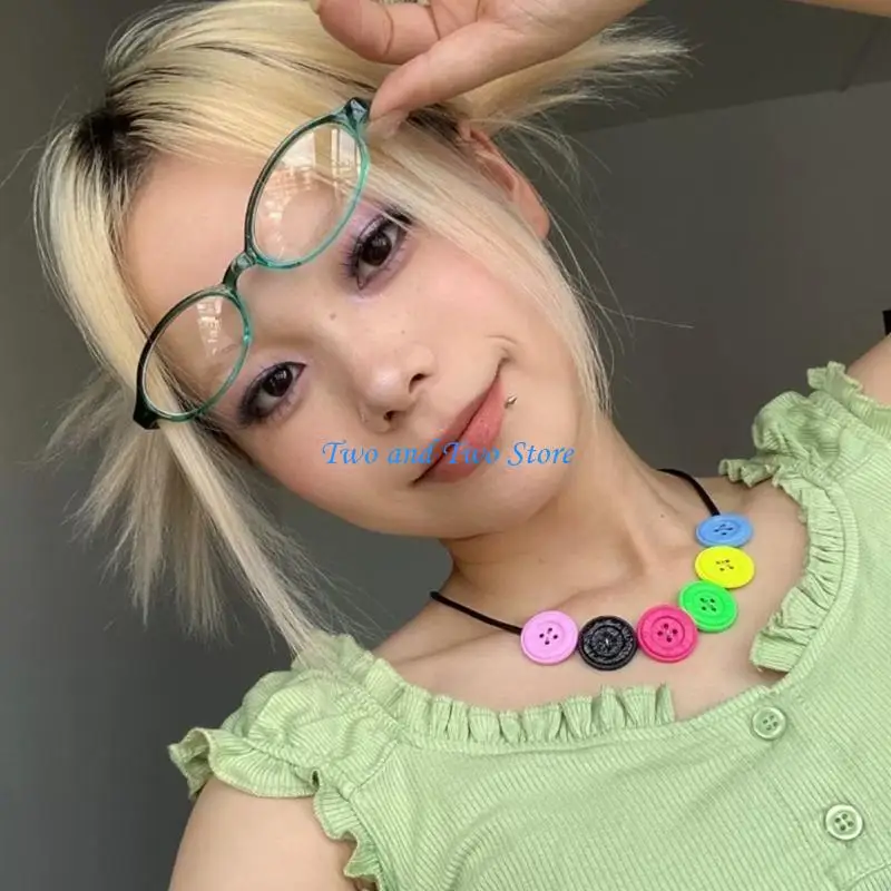 

HX6F Dopamine Choker Adjustable Chain Jewellery for Womens Girls Holiday Summer