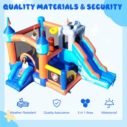 Giant inflatable Bounce House Big Size Inflatable Trampoline With Double Slide Courtyard Kids Jumping Castle  Obstacle track