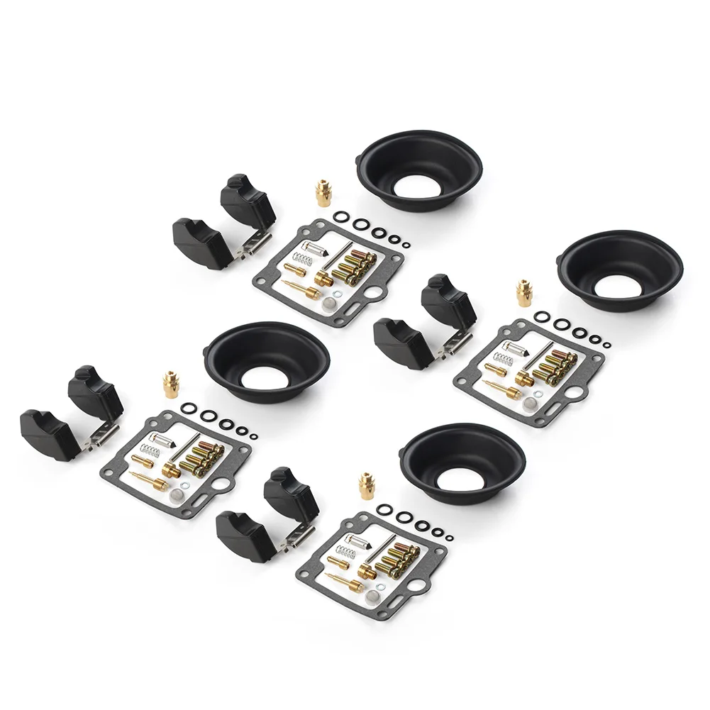 4 Sets Motorcycle Carburetor Repair Kit Carb Float Diaphragm For Yamaha FJ1200 FJ 1200 1988 1989 1990 1991 1992