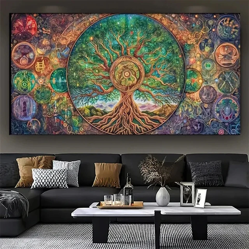 5D New Collection 2024 Mythology Tree Flower Of Life Diy Diamond Painting Cross Stitch Full Diamond Mosaic Embroidery Home Decor