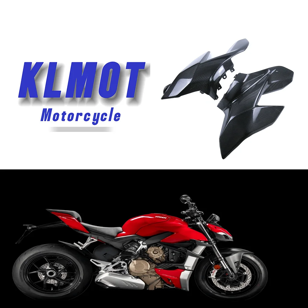 Motorcycle Accessories Fuel Tank Side Panels Covers Protectors Fairing Kit For DUCATI Streetfighter V4 V4S 3K Pure Carbon Fiber