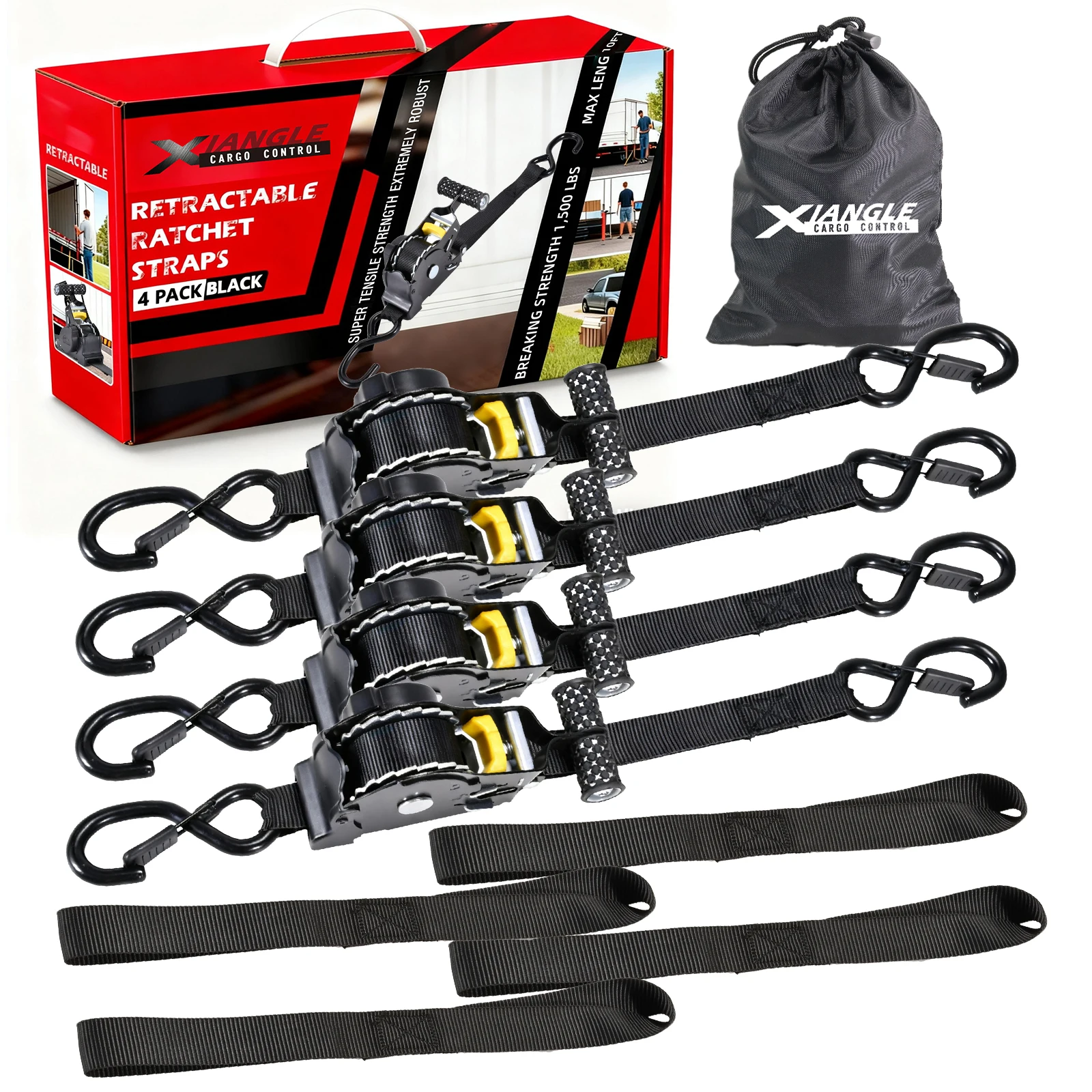 

Автоматический выдвижной ремень с храповым механизмом 1 дюйм X 10 футов, 25 мм, 680 кг, самозатягивающиеся автоматические выдвижные ремни с храповым механизмом и S-крючком