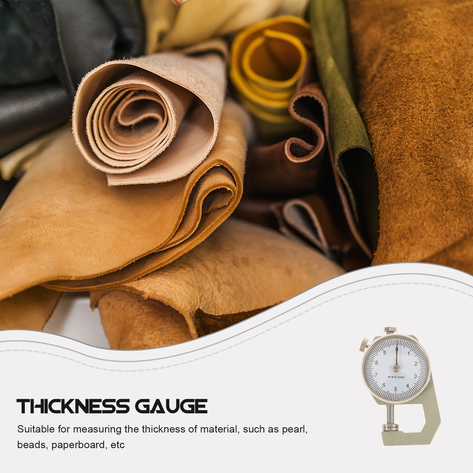 

Thickness Gauge Iron Precision Instrument Dial Indicator Measuring Tool for DIY Craft Embossing