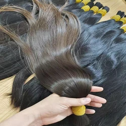 Mega Hair-extensiones de cabello Humano, mechones de cabello Humano vietnamita crudo para trenzado, 100% sin procesar, sin trama, a granel