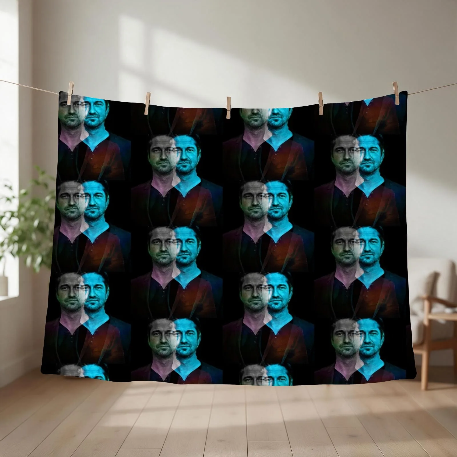 Gerard Butler Throw Blanket couch cozy soft plush fuzzy picnic outdoor blanket