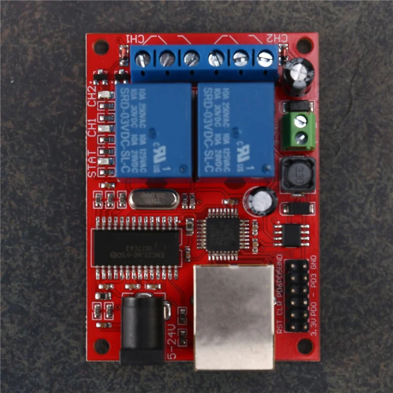 B44C 5X LAN Ethernet 2-Way Relay Board Delay Switch TCP/UDP Controller Module WEB Server
