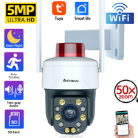 5MP Wifi Tuya Smart Security Surveillance Camera with 50X Optical Zoom Outdoor CCTV PTZ IP Max 150M Night Vision Two Way Audio