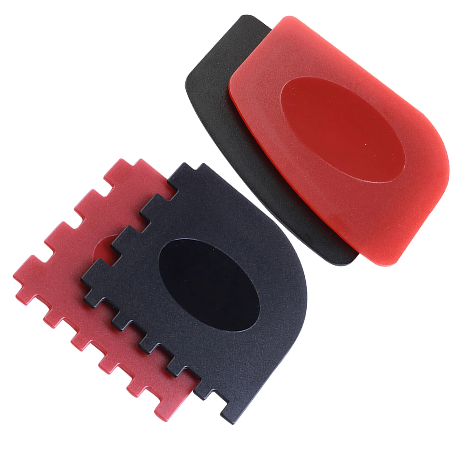 

4Pcs Grill Pan Scraper Set Premium Pc Material Anti-Slip Ergonomic Design Barbecue Cleaning Tool for Bbq Camping Kitchen