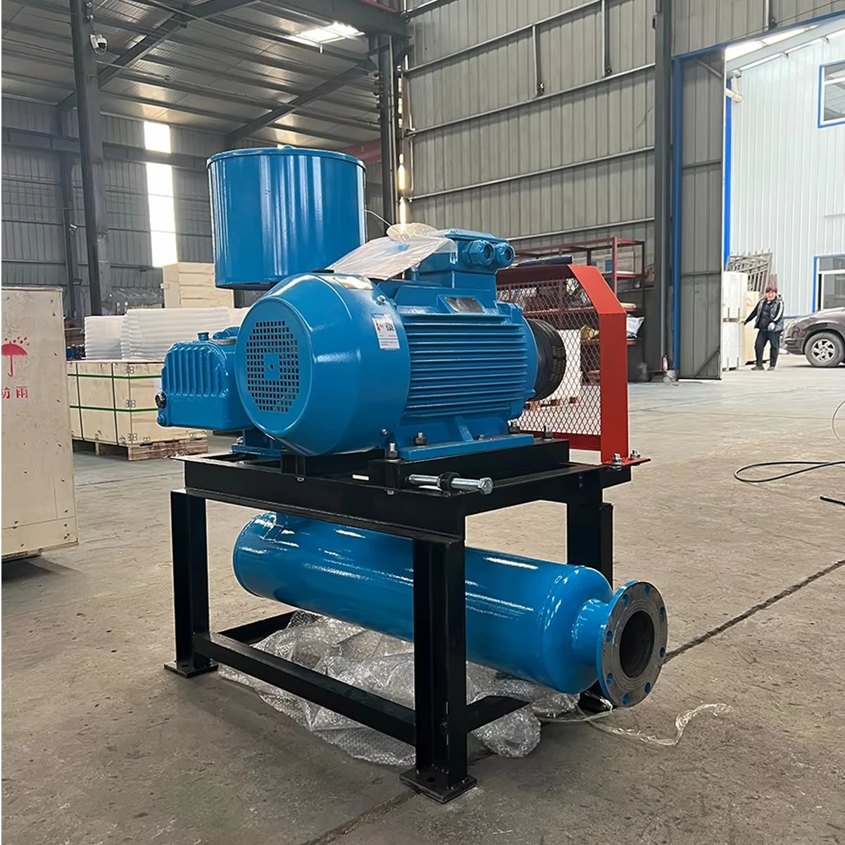 High-Power Electric Rotary Roots Air Blower for Particle Transportation Industrial 220V AC High Pressure view 2
