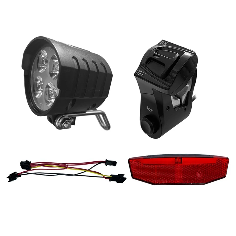 With QD168 Frontlight DR001 Taillight Warning Light Turn Signal Horn Accessories Ebike Switch DK240