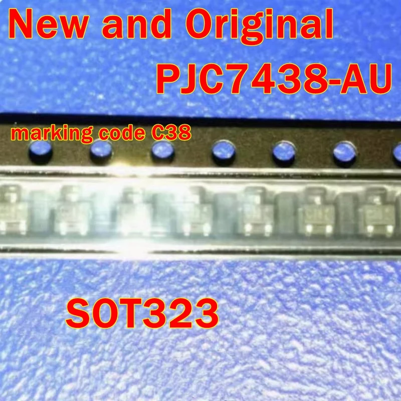 New and Original PJC7438-AU SOT323 50V N-channel enhanced MOSFET ESD protection marking code C38
